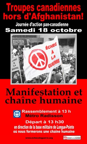 Affiche de la manifestation du 18 octobre 2008