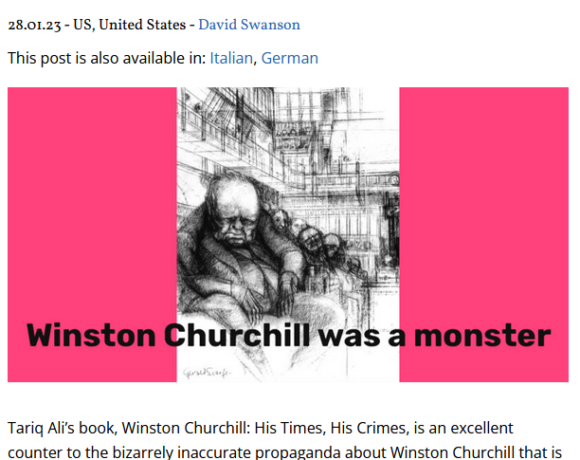 Winston Churchill était un monstre (traduction)