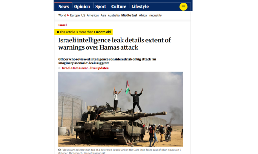 Une fuite des services de renseignement israéliens révèle l’étendue des avertissements concernant l’attaque du Hamas (traduction)