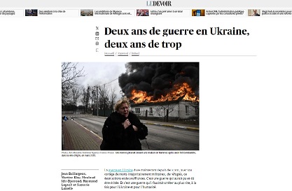 Lettre ouverte du 22 février 2024 : Deux ans de guerre en Ukraine, deux ans de trop!