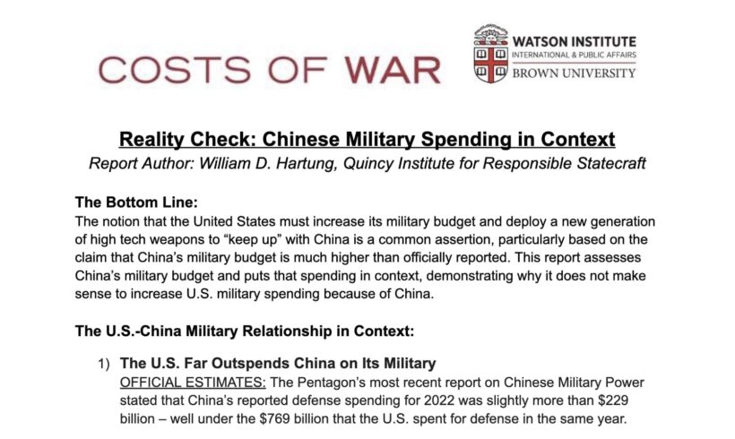 L’épreuve de vérité : les dépenses militaires chinoises en contexte [Sommaire du rapport] (traduction)