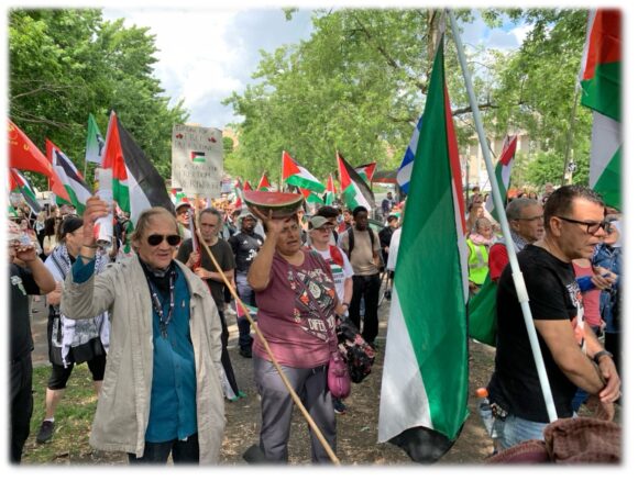 Symbole de la Palestine (manifestation du 8 juin 2024 - Montréal)