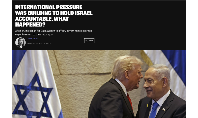 La pression internationale s’intensifiait pour tenir Israël responsable. Que s’est-il passé? (traduction)