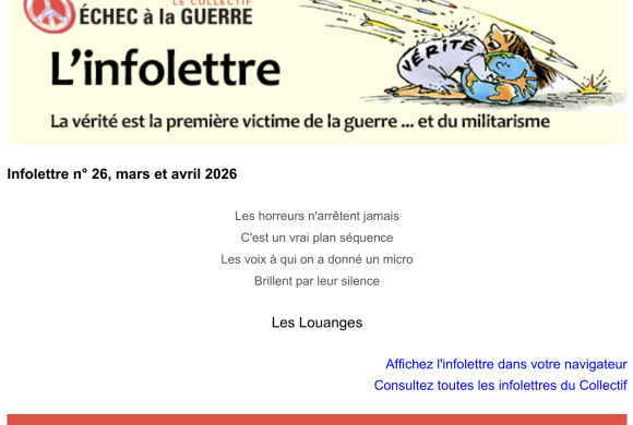 Infolettre no 26, mars-avril 2026