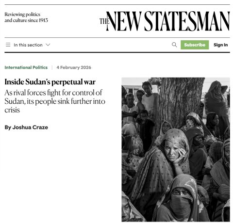 « Au cœur de la guerre perpétuelle du Soudan », The New Statesman, 4 février 2026