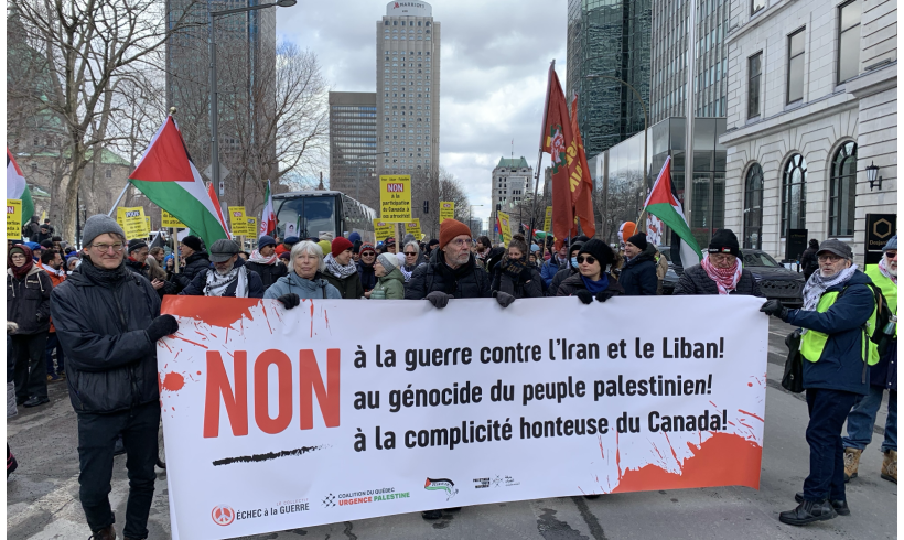 Le 21 mars 2026 – Manifestation contre la guerre en Iran et au Liban