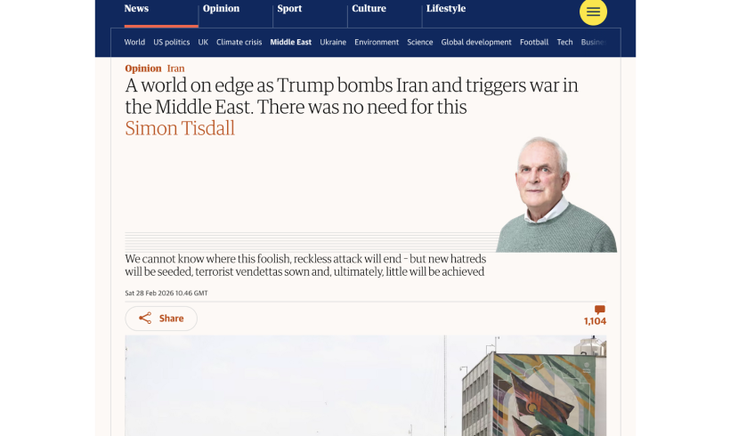 Un monde au bord du gouffre alors que Trump bombarde l&rsquo;Iran et déclenche une guerre au Moyen-Orient : cela n&rsquo;était pas nécessaire (traduction)