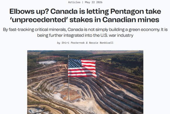 Prêts à en découdre? Le Canada permet au Pentagone de devenir actionnaire de sociétés minières canadiennes « à une échelle sans précédent » (traduction) Prêts à en découdre? Le Canada permet au Pentagone de devenir actionnaire de sociétés minières canadiennes « à une échelle sans précédent » (traduction)