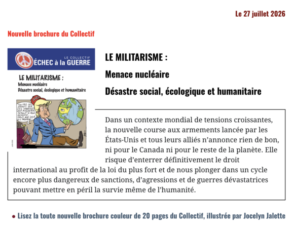 Bouton de la brochure sur le militarisme 2 (juillet 2026)