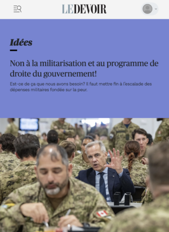 Non à la militarisation et au programme de droite du gouvernement! (campagne)
