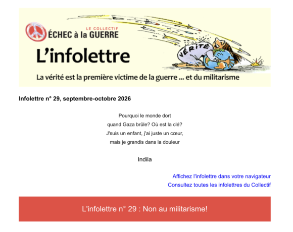 Infolettre no 29, septembre-octobre 2026